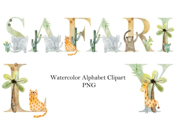 Alphabet with Watercolor Safari Animals: A Practical Review for Illustrations Sellers