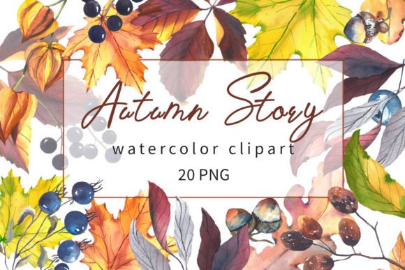 Autumn Leaves Clipart: Fall Watercolor Illustrations