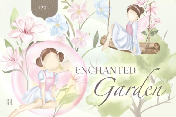 Enchanted Garden, Fairytale Watercolor Illustrations