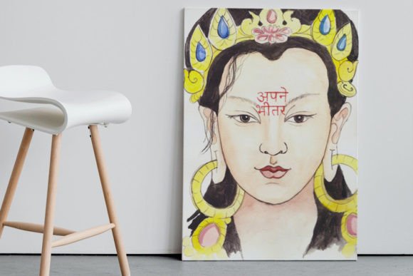 Indian Deity Watercolor Illustrations for Crafts