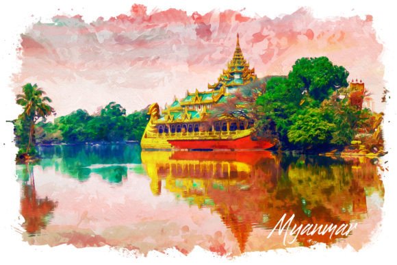 Myanmar Watercolor Poster: A Designer’s Honest Take for Real Embroidery Use