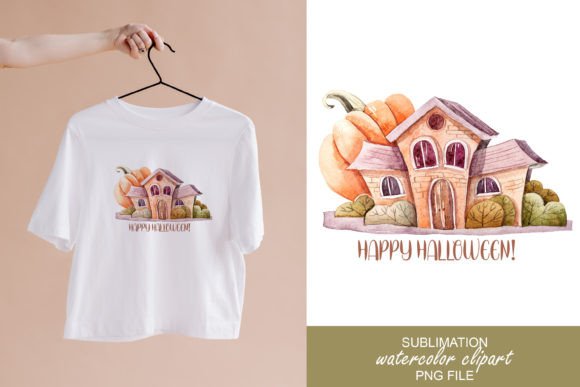 Watercolor Halloween Pumpkin Illustrations for Seasonal Branding