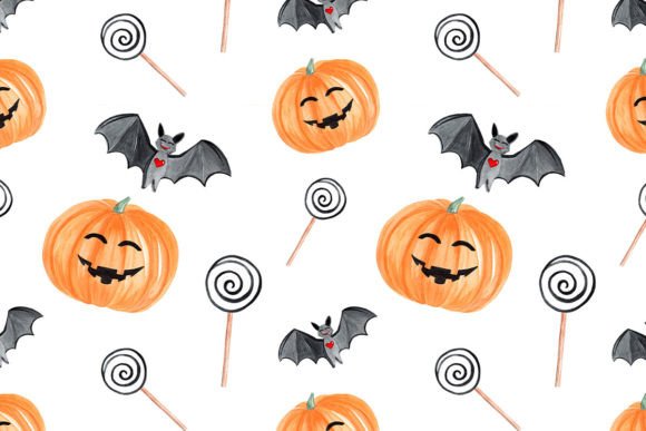 Watercolor Halloween Pumpkin Print: A Festive Illustration for Seasonal Branding