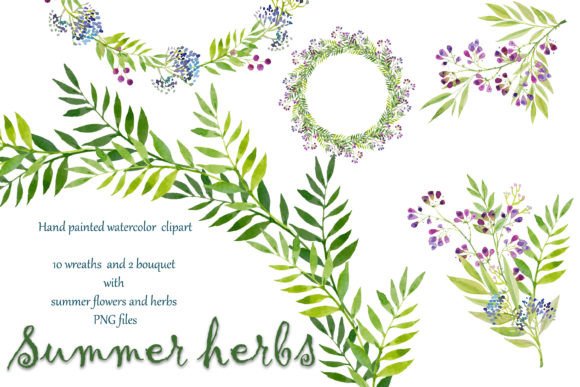 Watercolor Set Wreaths: Premium Illustrations